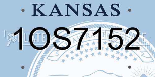 1OS7152 Kansas License Plate