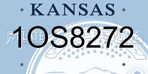 1OS8272 Kansas License Plate