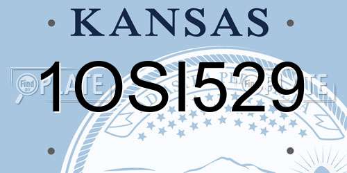 1OSI529 Kansas License Plate