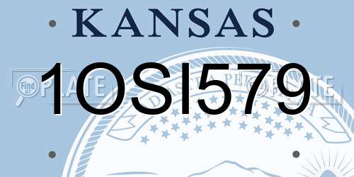 1OSI579 Kansas License Plate