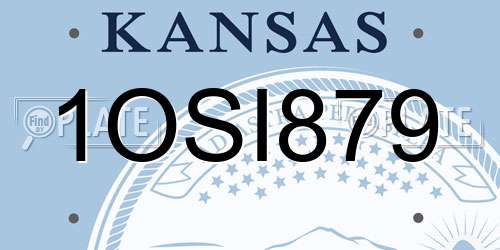 1OSI879 Kansas License Plate