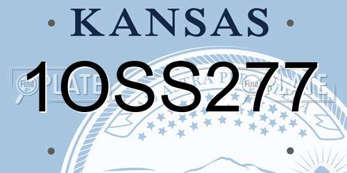 1OSS277 Kansas License Plate