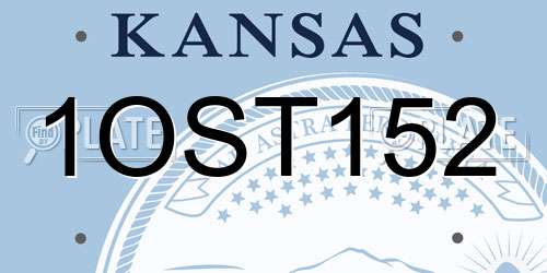 1OST152 Kansas License Plate