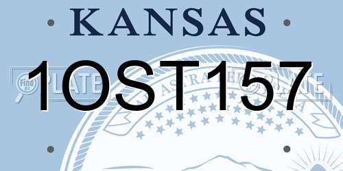 1OST157 Kansas License Plate