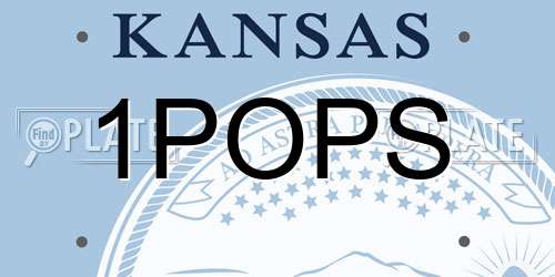 1POPS Kansas License Plate
