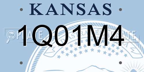1Q01M4 Kansas License Plate