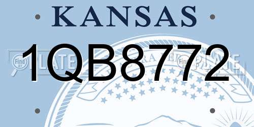 1QB8772 Kansas License Plate