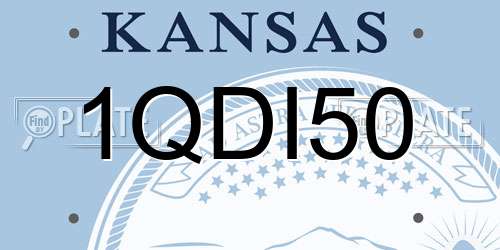 1QDI50 Kansas License Plate