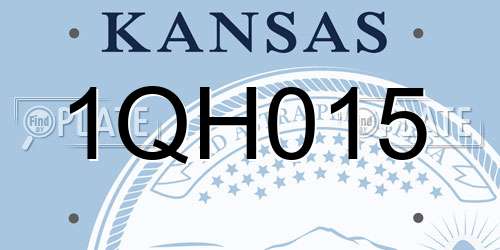 1QH015 Kansas License Plate