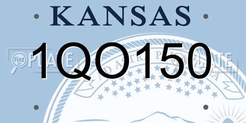 1QO150 Kansas License Plate