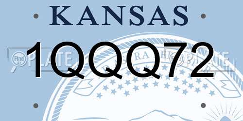1QQQ72 Kansas License Plate