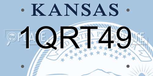 1QRT49 Kansas License Plate