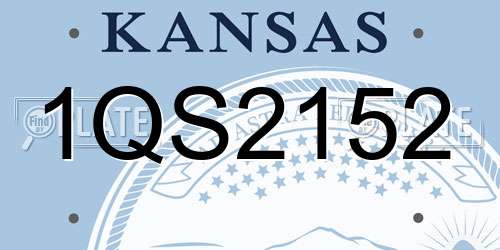 1QS2152 Kansas License Plate