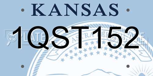 1QST152 Kansas License Plate