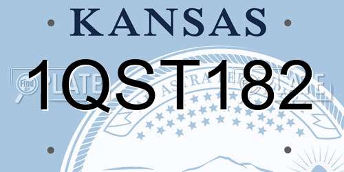 1QST182 Kansas License Plate