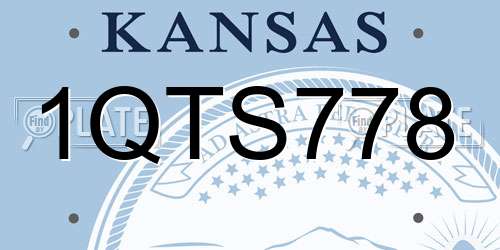 1QTS778 Kansas License Plate