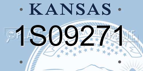 1S09271 Kansas License Plate
