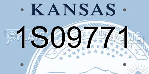 1S09771 Kansas License Plate