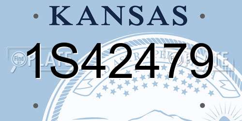 1S42479 Kansas License Plate