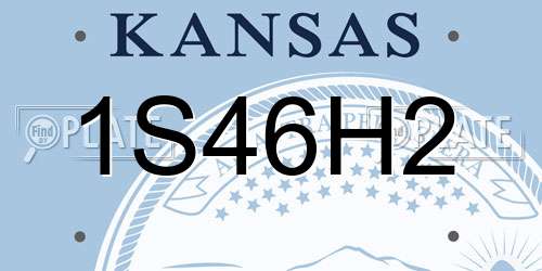1S46H2 Kansas License Plate