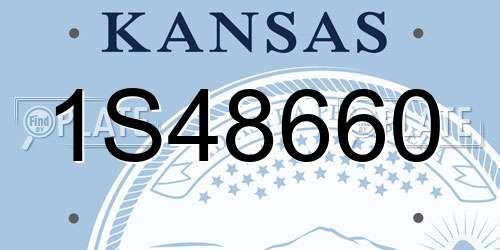 1S48660 Kansas License Plate