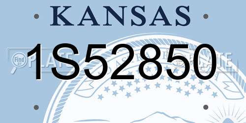 1S52850 Kansas License Plate