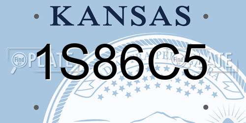 1S86C5 Kansas License Plate