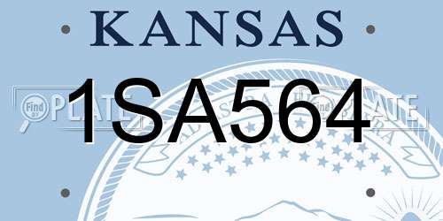 1SA564 Kansas License Plate