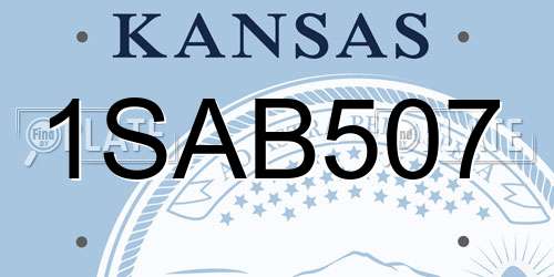 1SAB507 Kansas License Plate