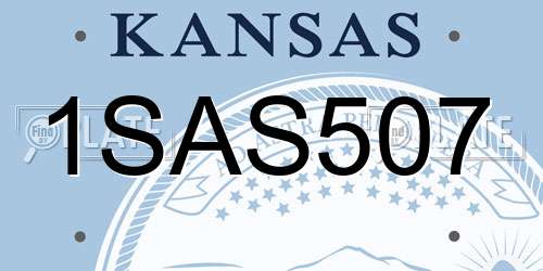 1SAS507 Kansas License Plate
