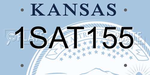 1SAT155 Kansas License Plate
