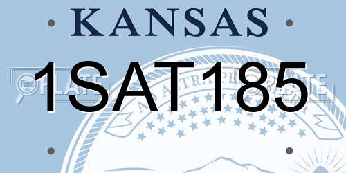 1SAT185 Kansas License Plate
