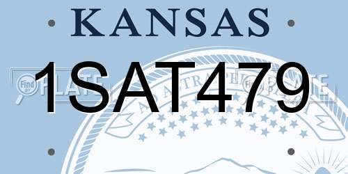 1SAT479 Kansas License Plate