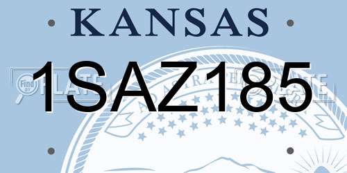 1SAZ185 Kansas License Plate