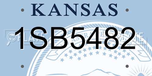 1SB5482 Kansas License Plate