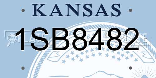 1SB8482 Kansas License Plate