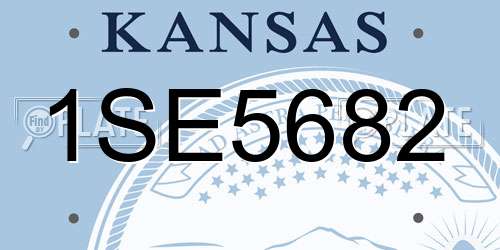1SE5682 Kansas License Plate
