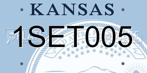 1SET005 Kansas License Plate