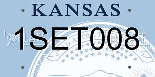 1SET008 Kansas License Plate