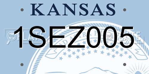 1SEZ005 Kansas License Plate