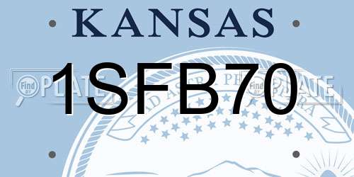 1SFB70 Kansas License Plate