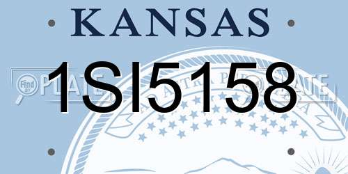 1SI5158 Kansas License Plate
