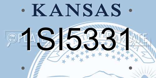1SI5331 Kansas License Plate