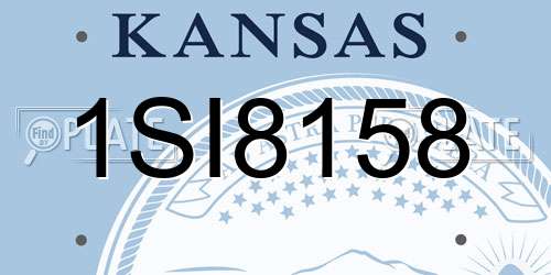 1SI8158 Kansas License Plate