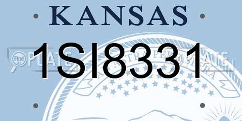 1SI8331 Kansas License Plate