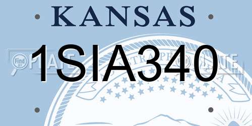 1SIA340 Kansas License Plate