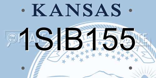 1SIB155 Kansas License Plate