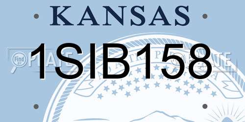 1SIB158 Kansas License Plate