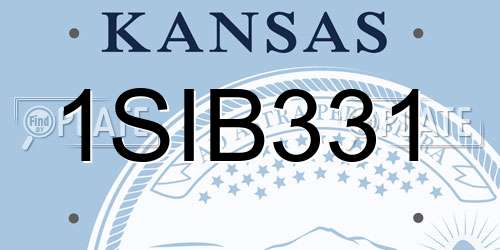 1SIB331 Kansas License Plate
