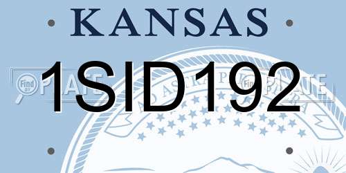 1SID192 Kansas License Plate